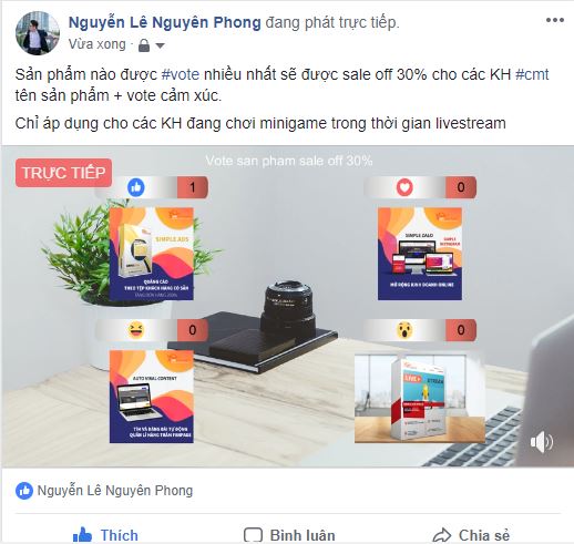 chay minigame vote - Gợi ý 5 cách thức quảng cáo khuyến mãi hiệu quả cao trên Facebook bằng phần mềm ATP