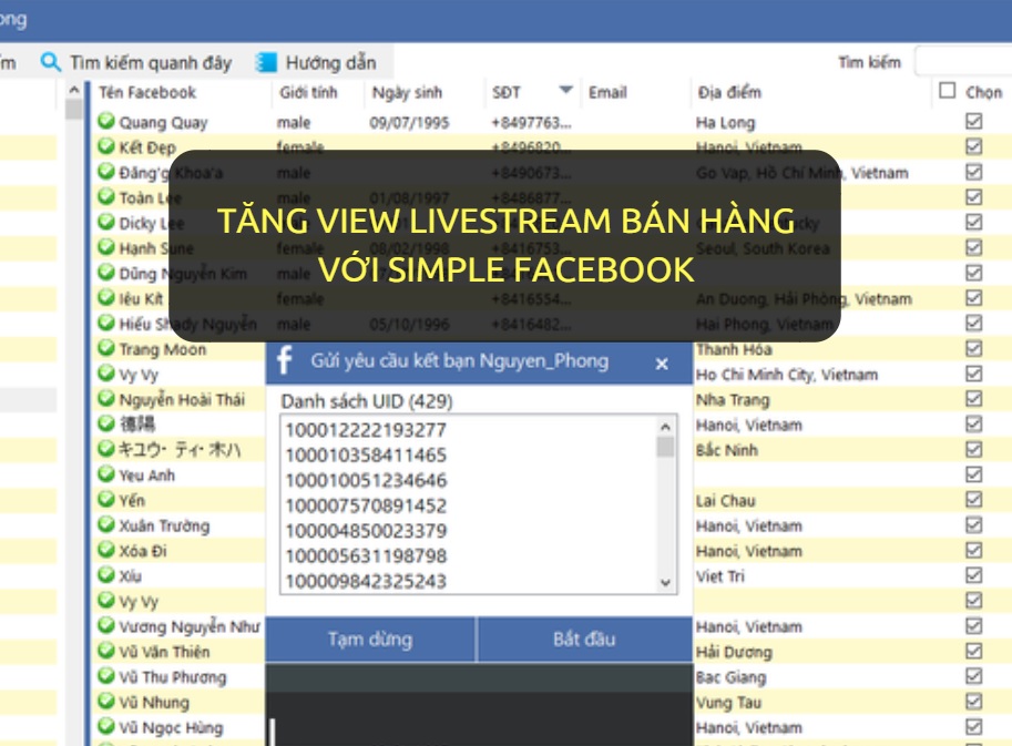 tang view livestream với simple facebook - Livestream bán hàng Facebook cần phải chuẩn bị những gì ?