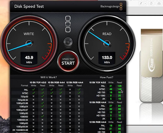 - Kiểm tra tốc độ đọc/ghi bằng Disk Speed Test