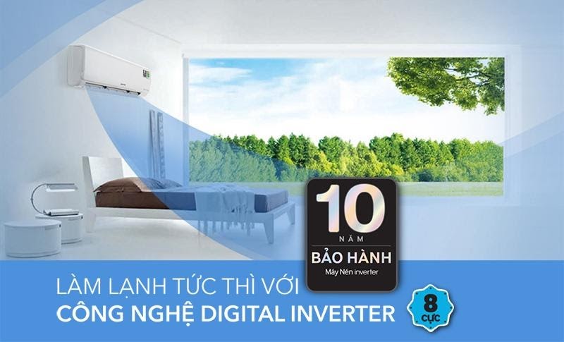 Chiếc máy lạnh Samsung AR13MVFHGWKNSV công suất 1.5 HP