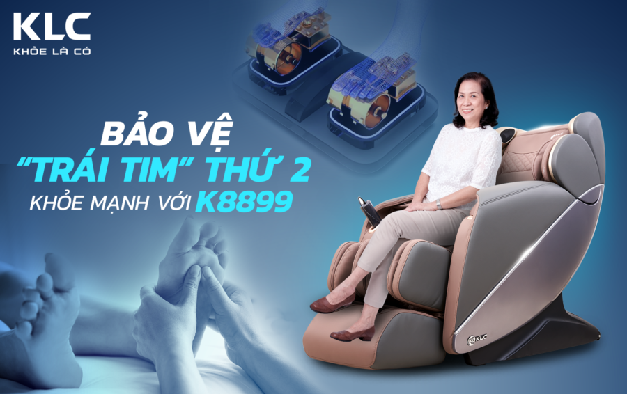 Bảo vệ chân tốt hơn, khỏe mạnh hơn với ghế massage KLC K8899 