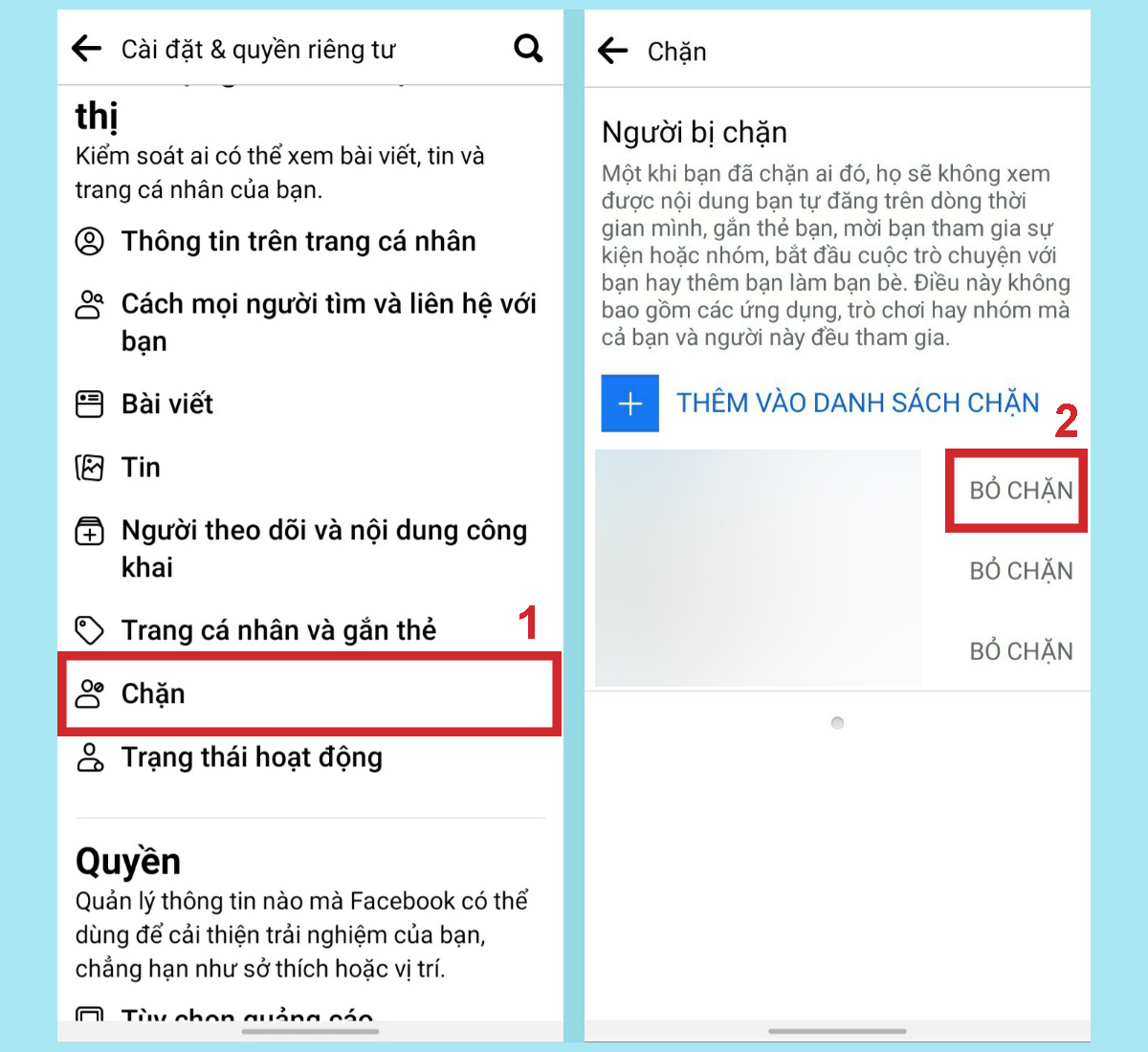 Cách để bỏ chặn trên Facebook 2