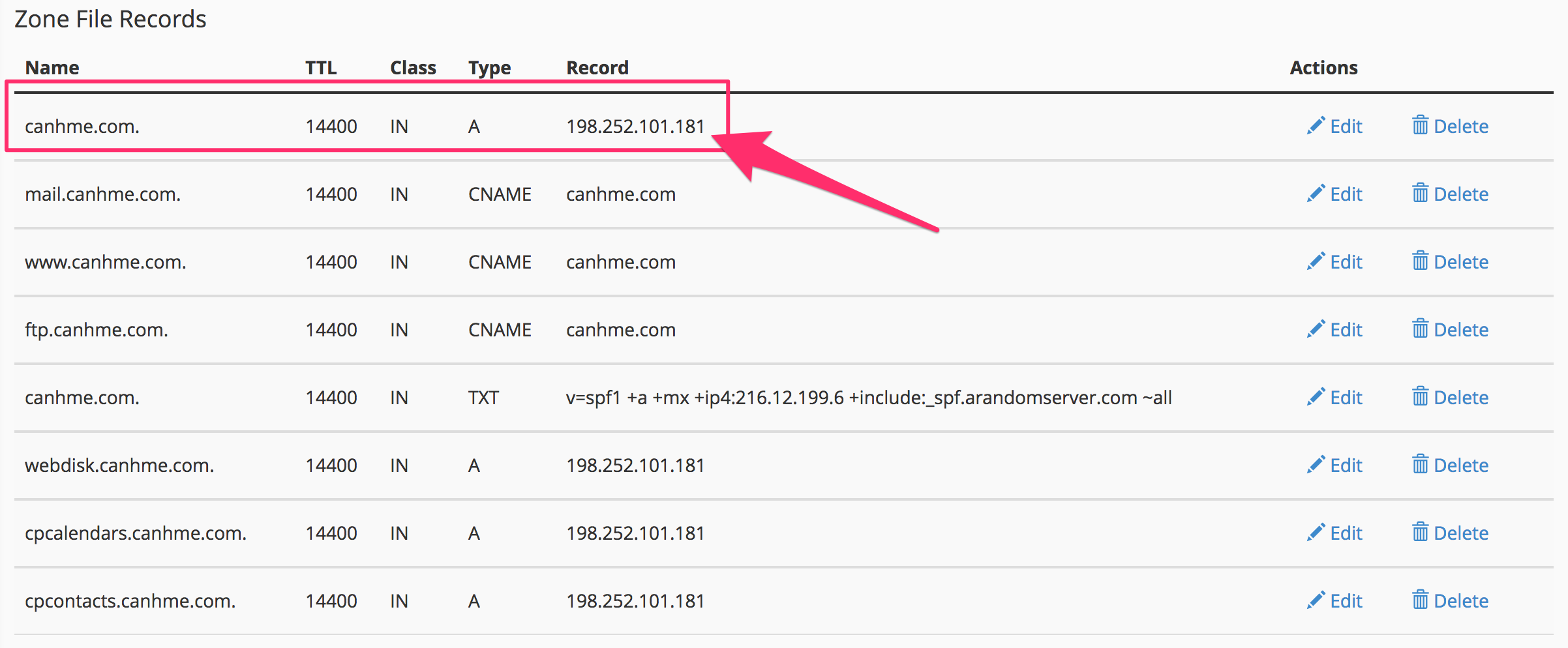 Cách trỏ subdomain về hosting 2